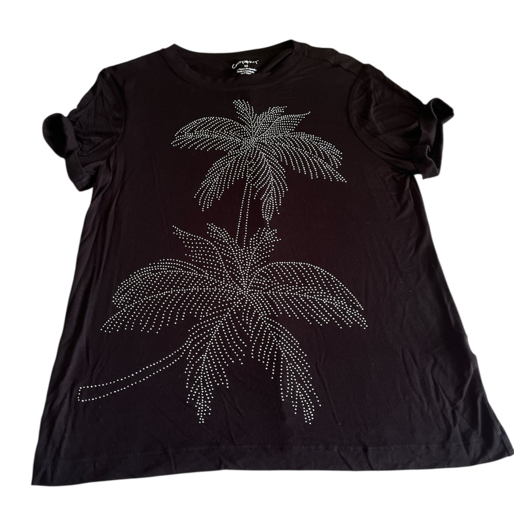 Black Palm Tree Bling T-Shirt